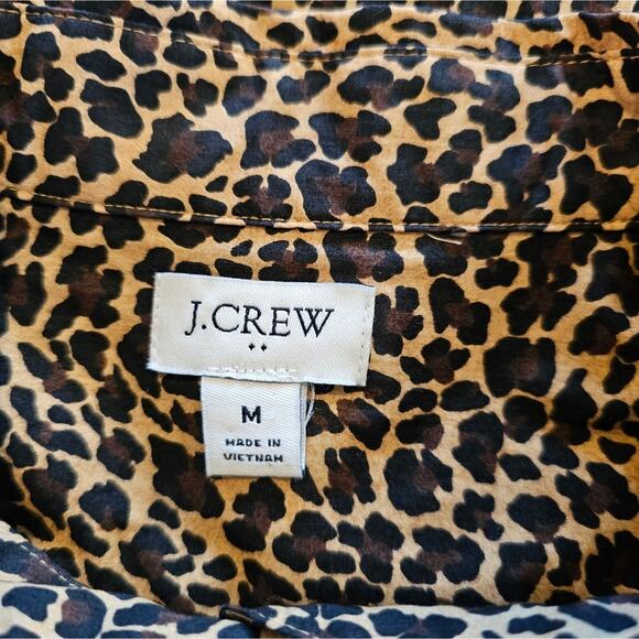 J. Crew women's animal print causal button up shirt size M - Picture 11 of 14